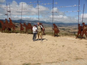Finally at the top. The metal figures are explained in the next  picture. A special place!!photo. It is 