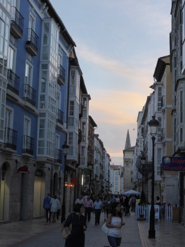 walking back to the hotel at sunset. A great day off!