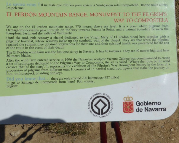 We hope you can make the wording out, it tells an interesting Camino story