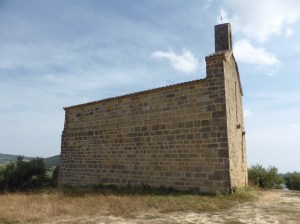 Such a simple structure, four walls. Thats Delana to the left for a size comparison. 