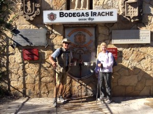 The "Fuente del Vino" monastery winery  serving wine or water to the pilgrims