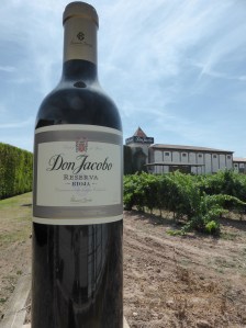A giant stylized bottle of wine from the winery just outside the town we are in - Navarrete. A bottle of some of the local wines sells for as little as $3 - it is considered food and therefore not taxed!