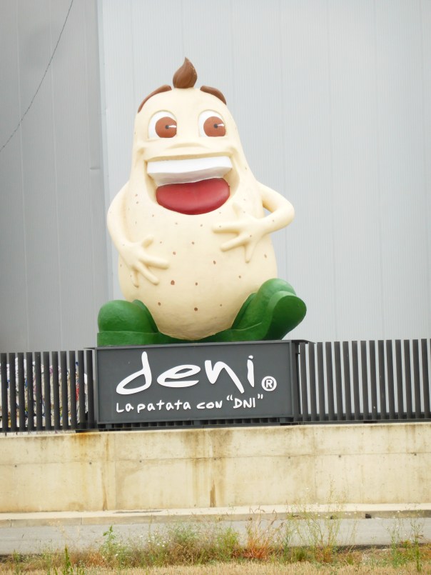 This is a potato growing area - here is the mascot for the local potato company - for the grandchildren!