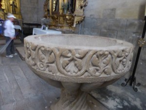 A 600 year old baptismal font