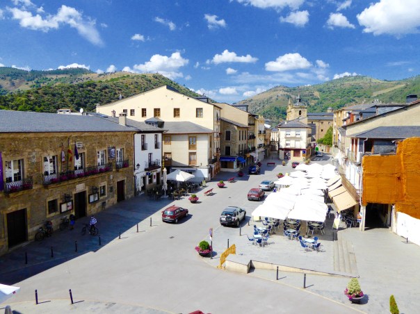 The view from our hotel room window.  Kind and friendly staff, great breakfasts and a view of the main square, set out in typical European style - open air coffee / bar / restaurant fashion. A place for meeting neighbors, exchanging grocery lists and having coffee with friends. Not unusual to see older generation spend hours together in this perfect social setting.