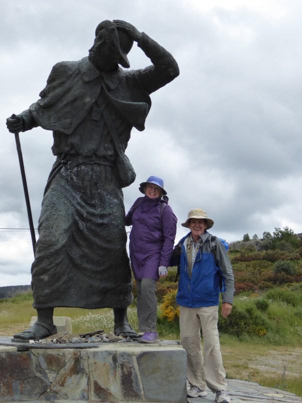 It is tough fighting the wind. Need to stop and think sometimes - of earlier pilgrims without gortex, walking boots, maps and compass. 