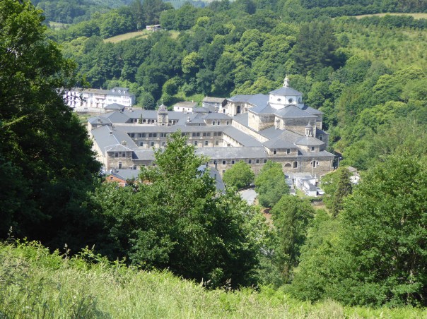 Descending into Samos, this was our first view of the Benedictine San Xulian Monastery 