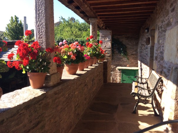 Such a beautiful and restful rural hotel this was our balcony sitting area overlooking the courtyard. 