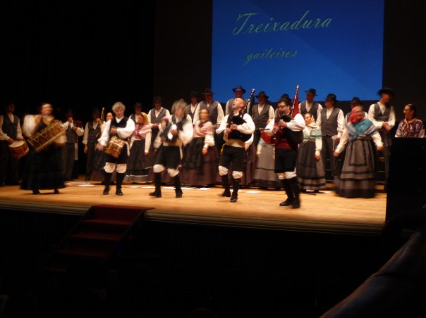 The Galetian celebration we attended at a small local theatre. 25 singers and more than 15 pipers, drummers and dancers entertained a very local audience. How fortunate we were to have been told about it. We suspect we may have been the only non-locals in the crowd.