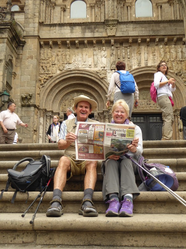 Sitting on the steps of the Cathedral, reading about Ladysmith, on our way home!
