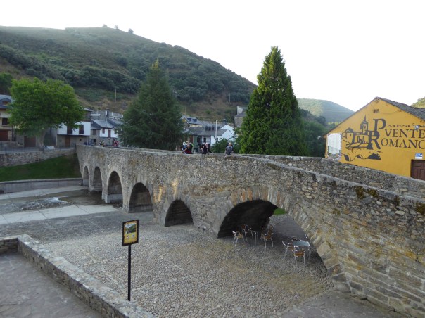 The 7 am view from our hotel balcony.  Note the number of pilgrims already on their way.... For some it is because they are planning long days, for others it is fear of not getting accomodation at the end of their day